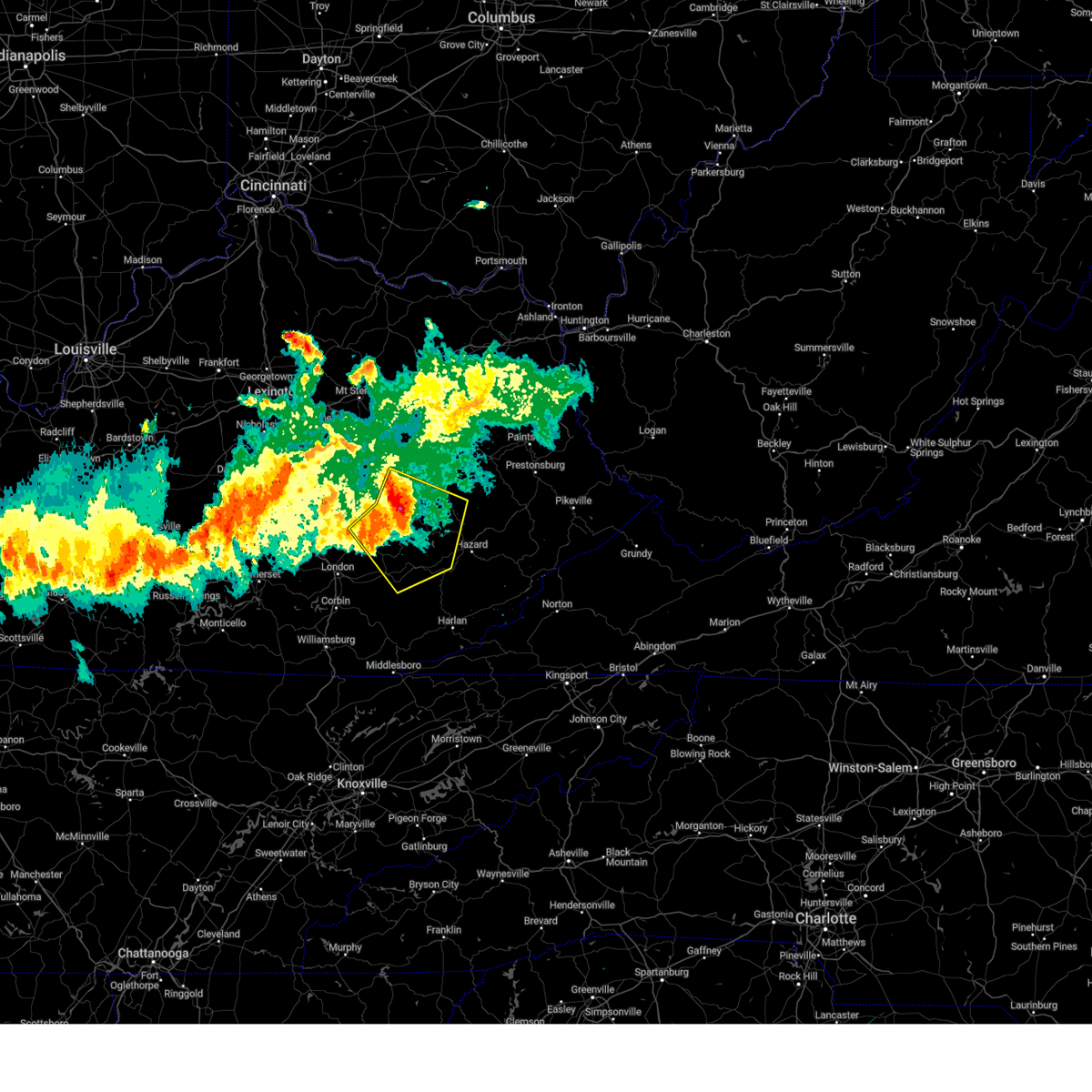Interactive Hail Maps Hail Map for Hyden, KY