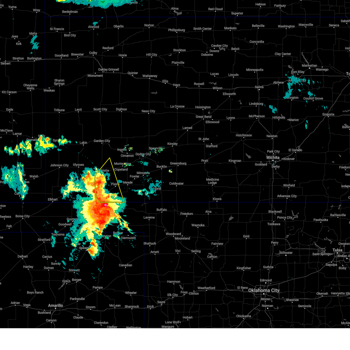 Interactive Hail Maps Hail Map for Kismet, KS