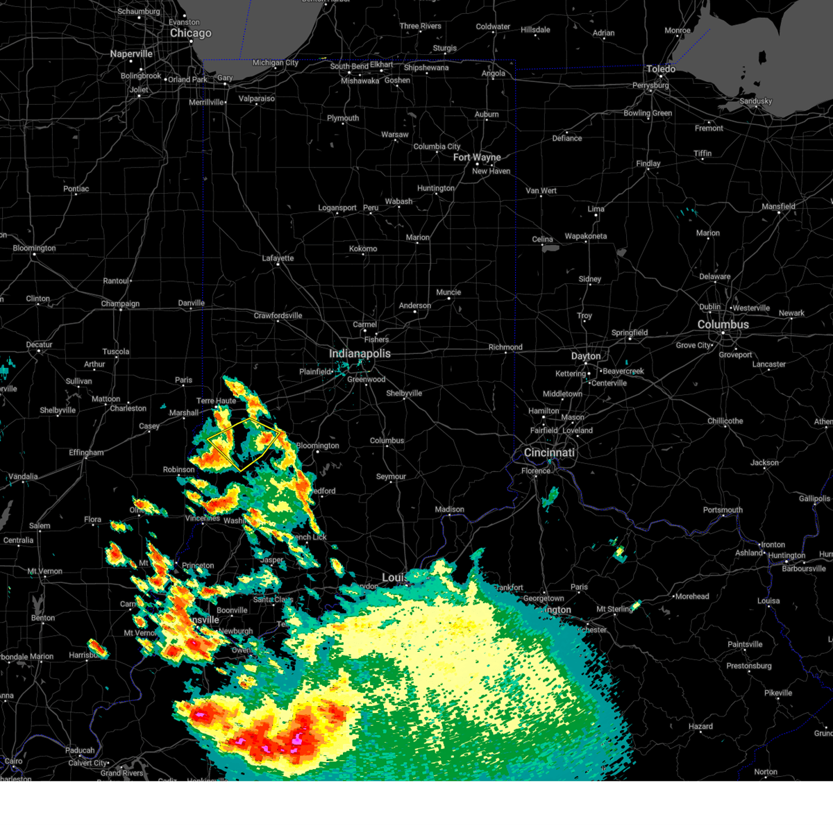 Interactive Hail Maps Hail Map for Hymera, IN
