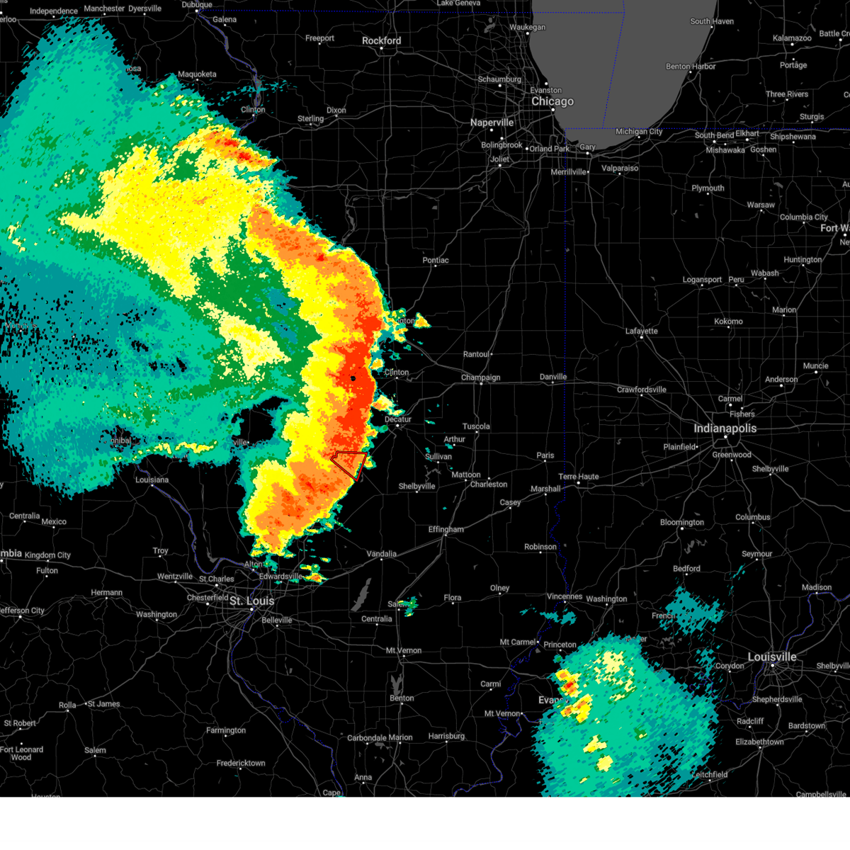 Interactive Hail Maps Hail Map for Kincaid, IL