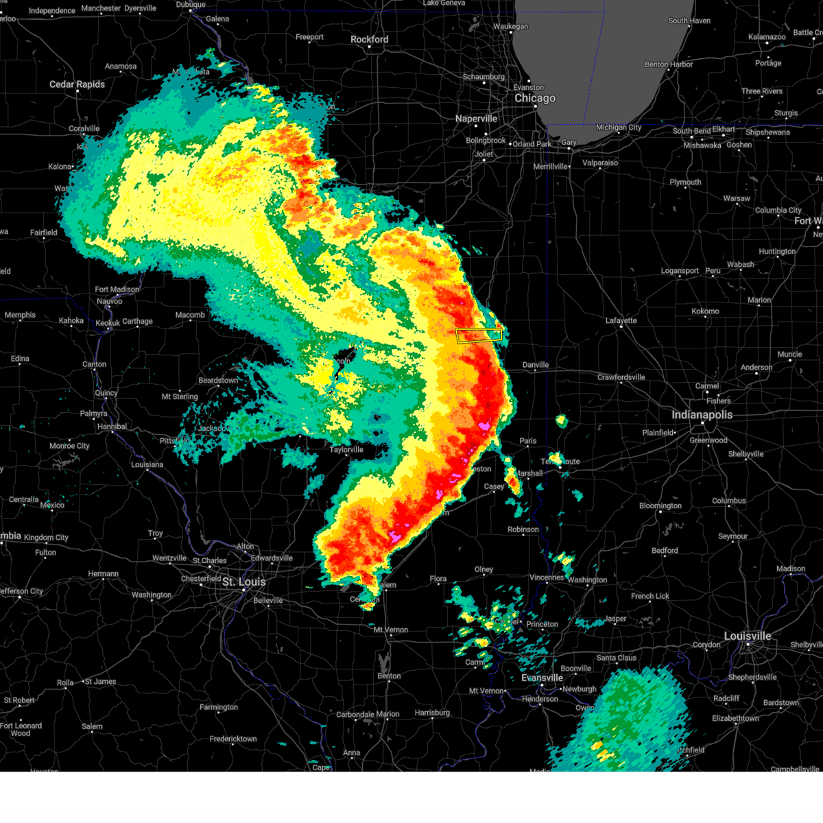 Interactive Hail Maps Hail Map for Rantoul, IL