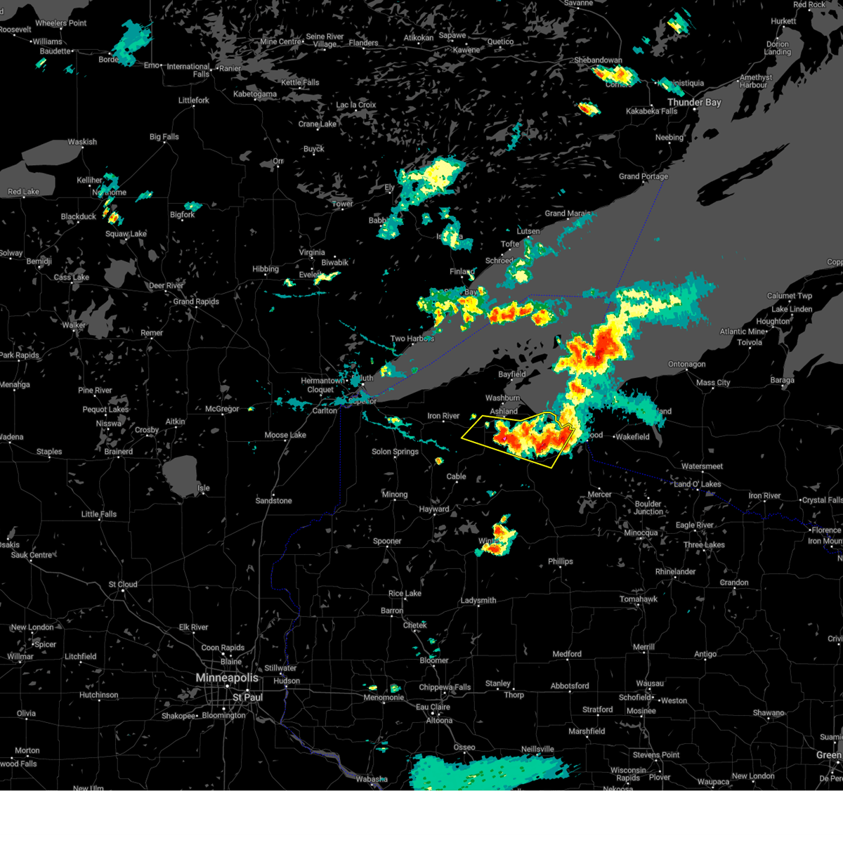Interactive Hail Maps Hail Map for Ashland, WI