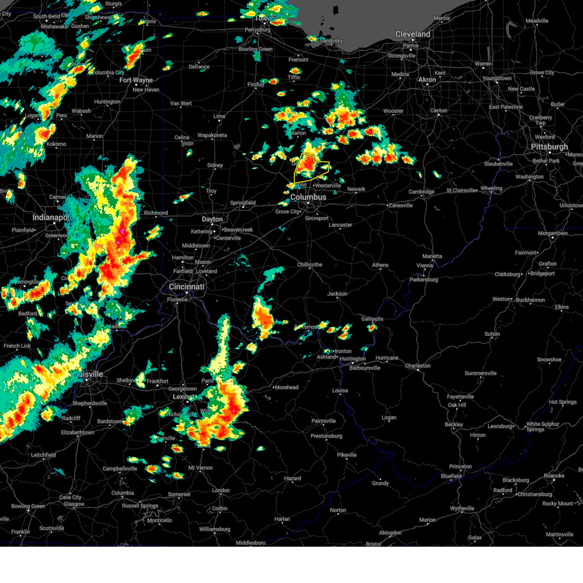Interactive Hail Maps Hail Map for Powell, OH