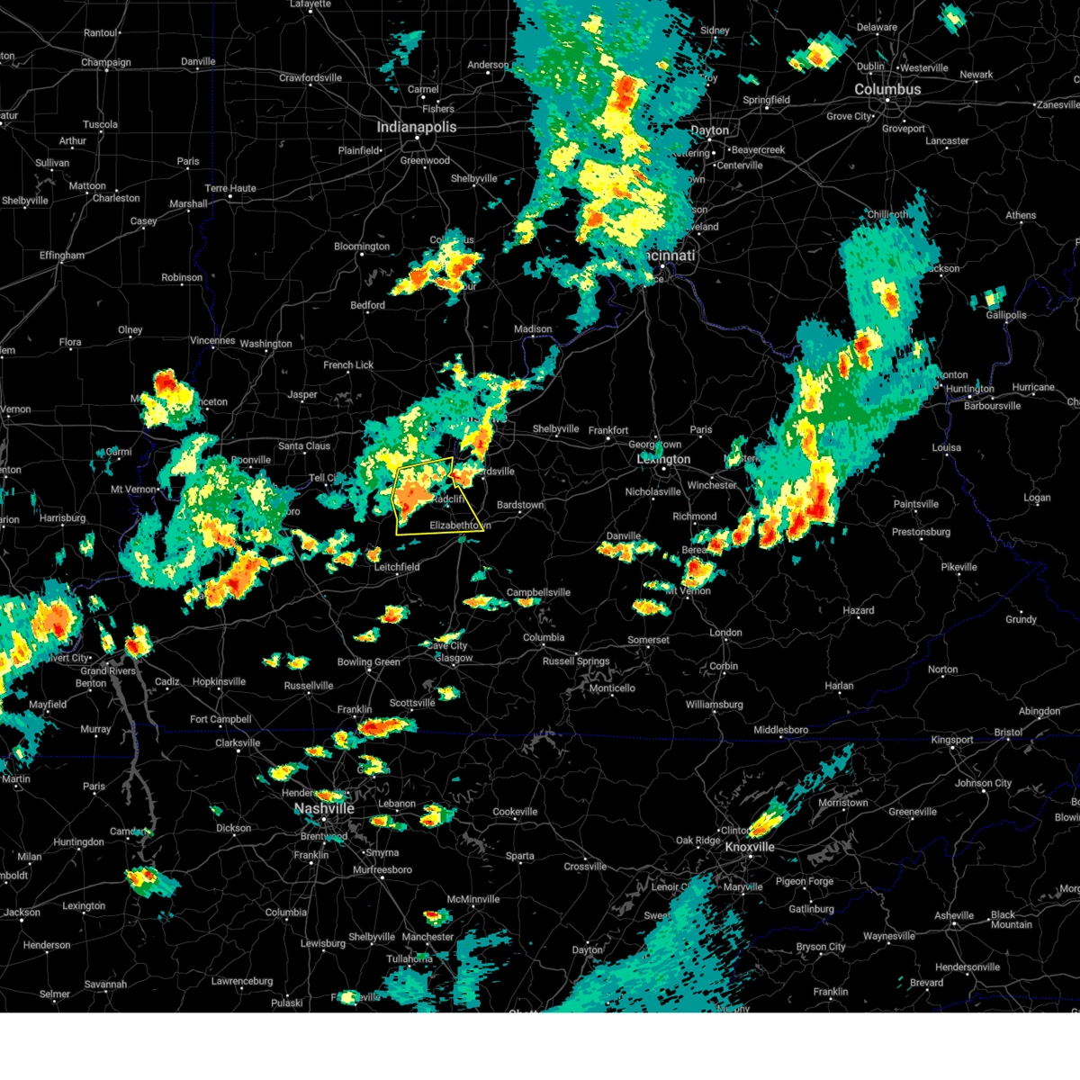 Interactive Hail Maps Hail Map for Elizabethtown, KY