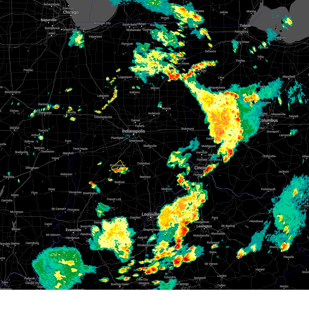 Interactive Hail Maps Hail Map for Bloomington, IN
