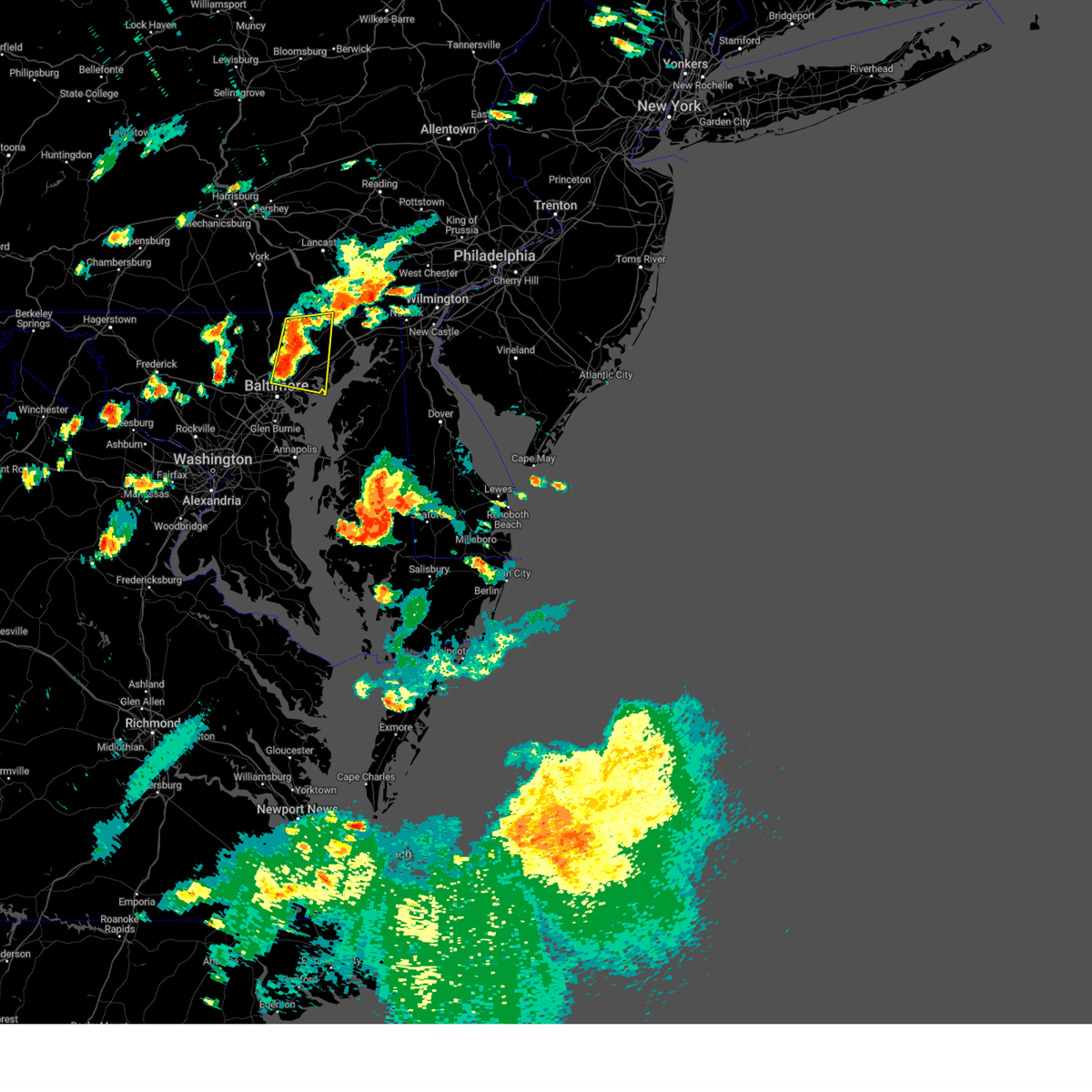 Interactive Hail Maps Hail Map for Timonium, MD