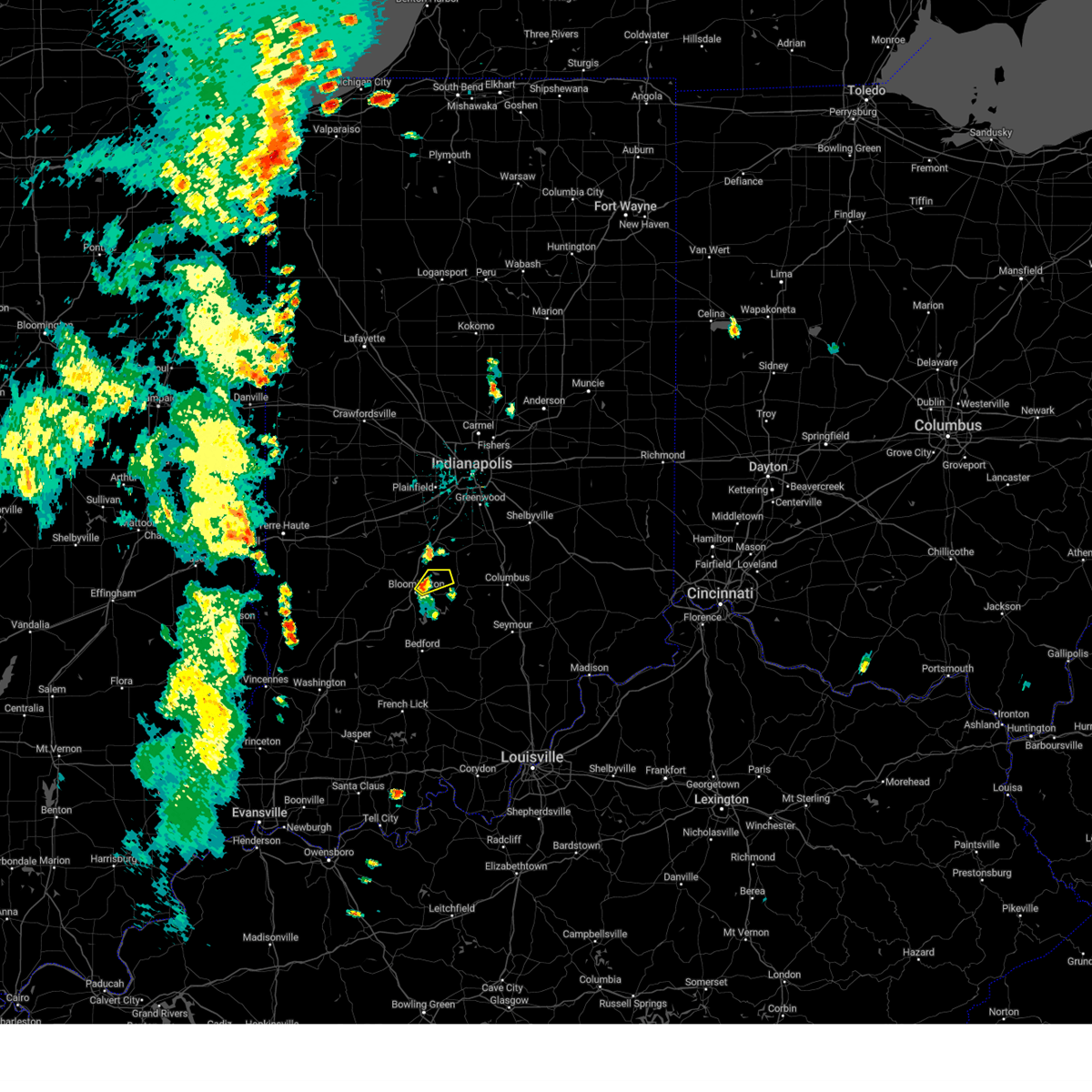 Interactive Hail Maps Hail Map for Bloomington, IN