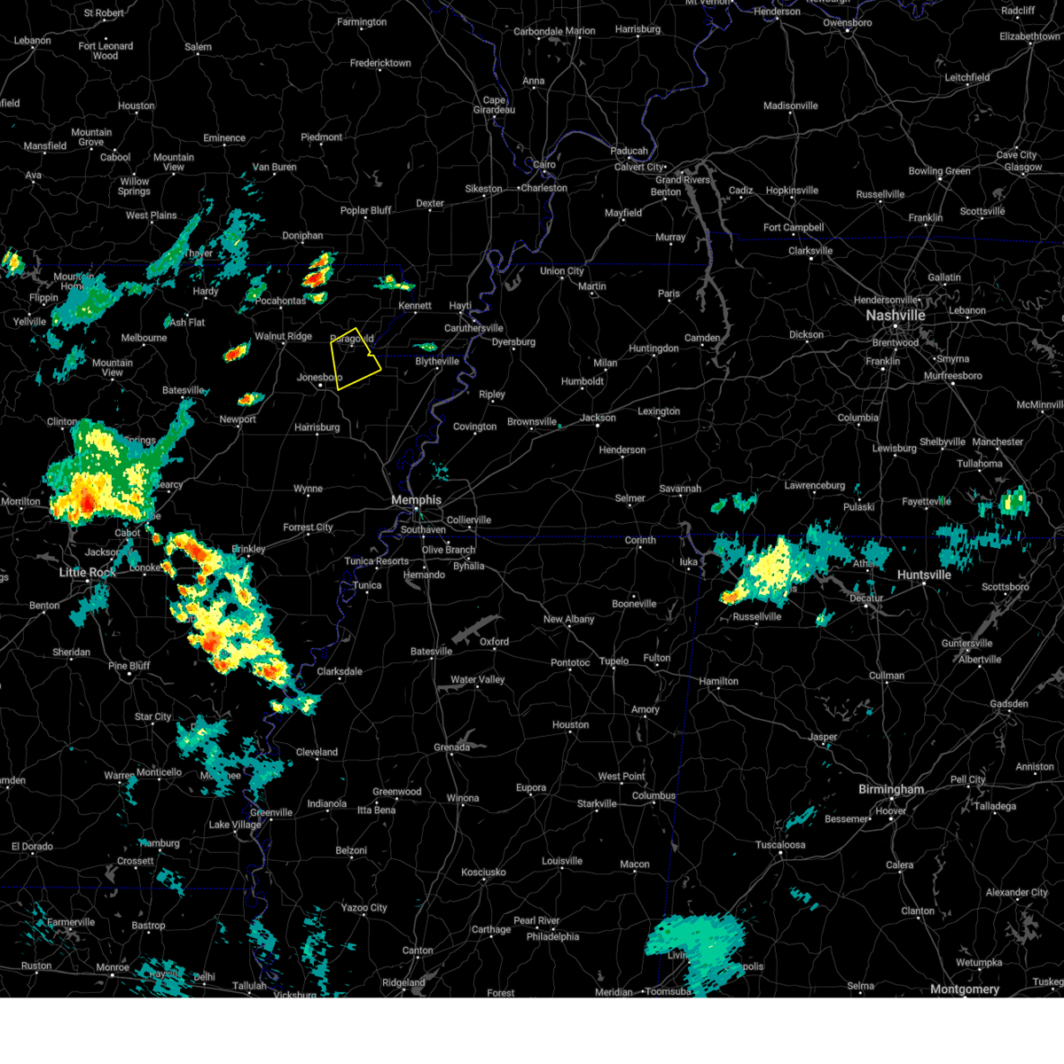 Interactive Hail Maps Hail Map for Brookland, AR