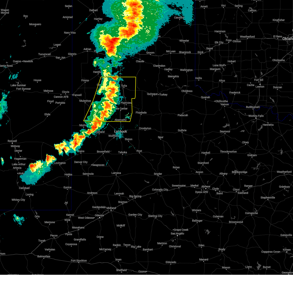 Interactive Hail Maps Hail Map for Happy, TX