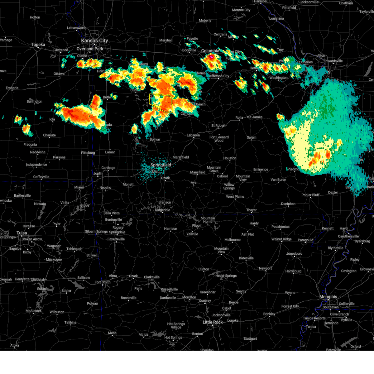 Interactive Hail Maps Hail Map for Warsaw, MO