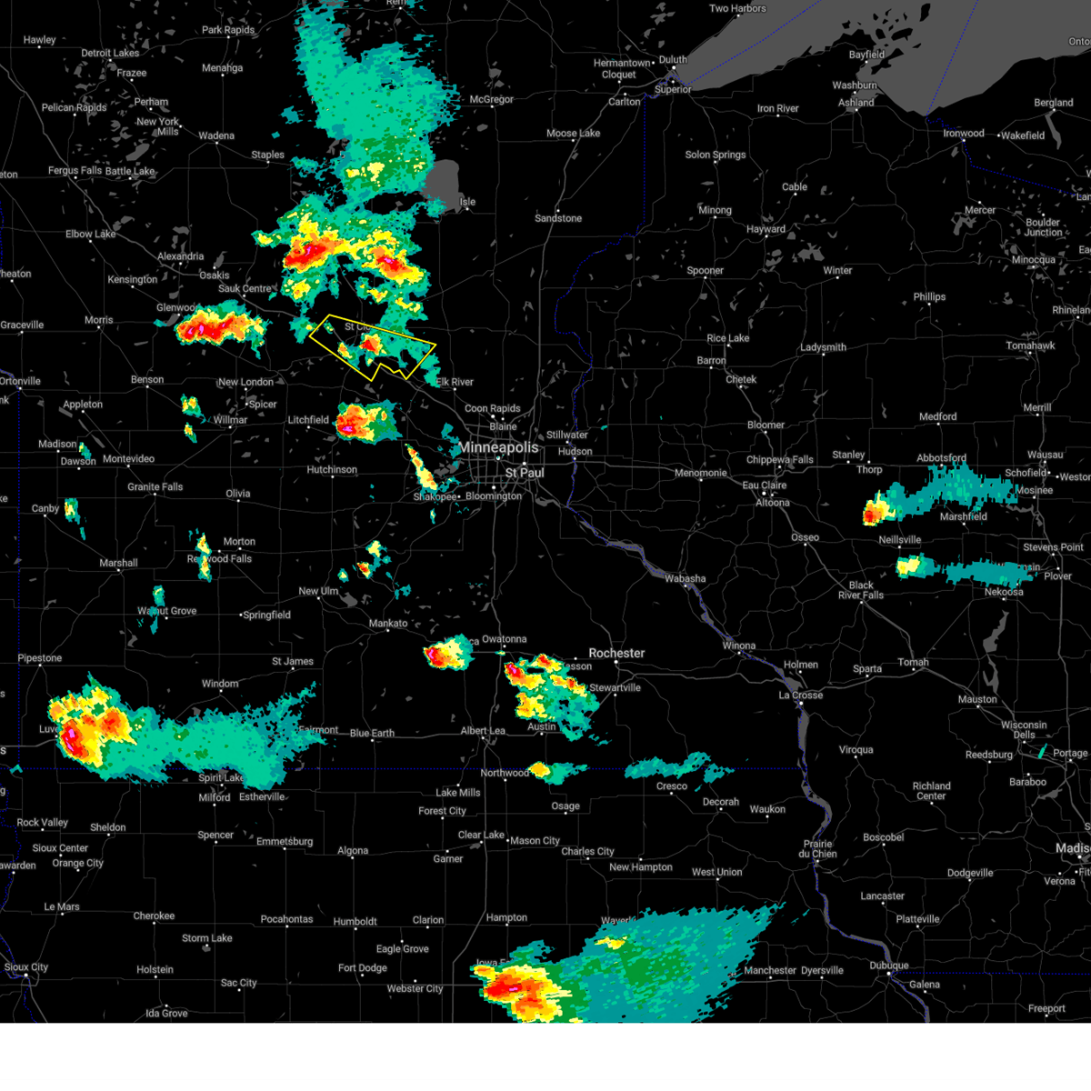 Interactive Hail Maps Hail Map for St. Cloud, MN