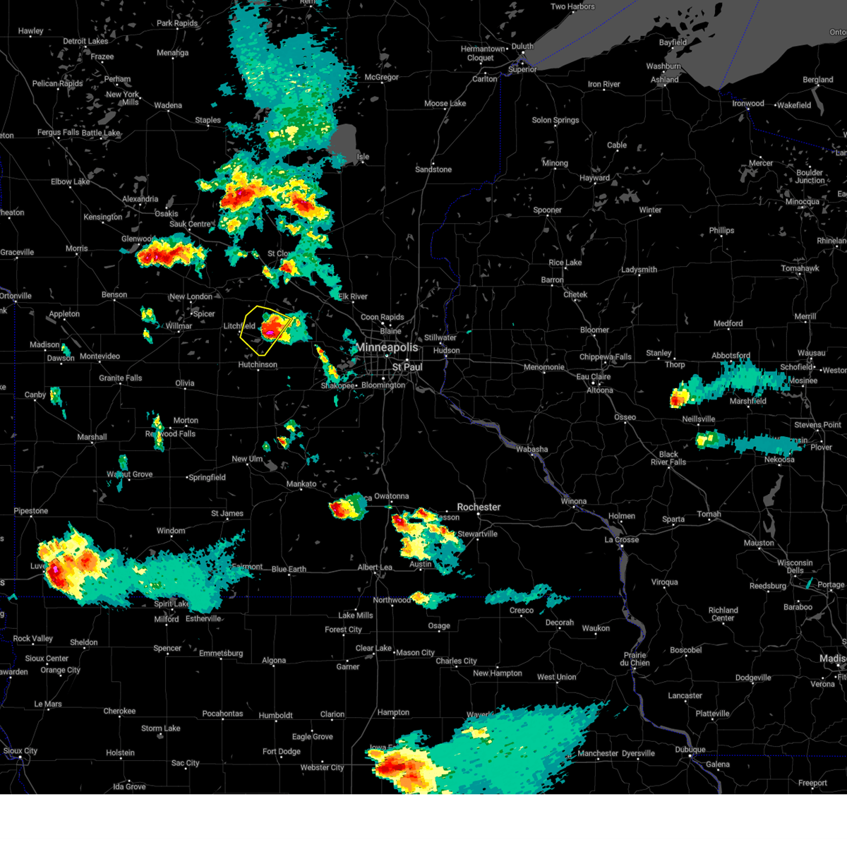 Interactive Hail Maps Hail Map for Darwin, MN