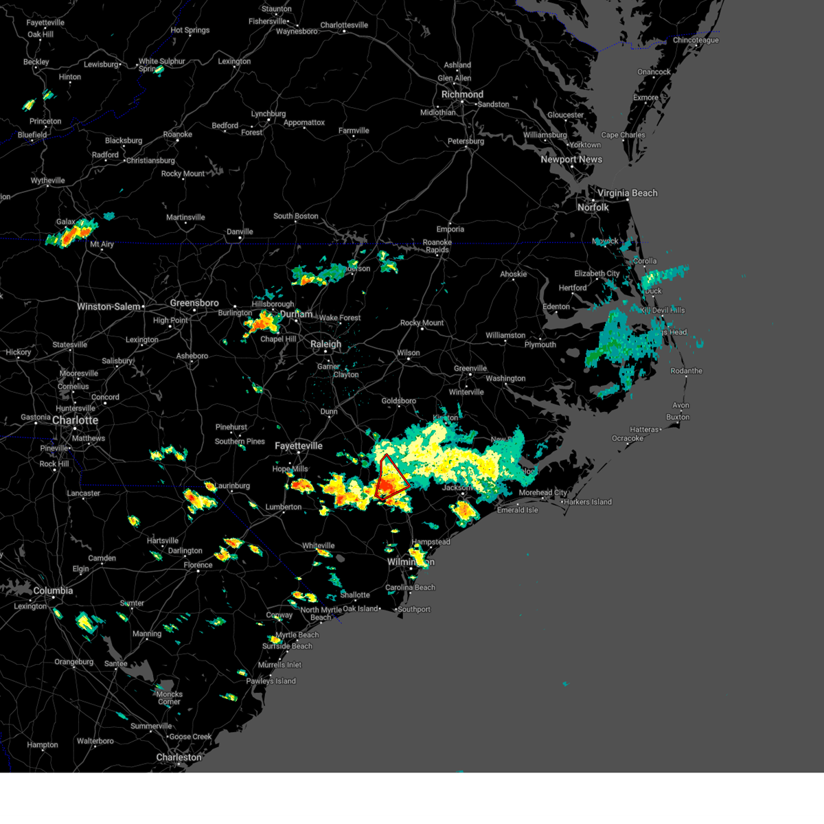 Interactive Hail Maps Hail Map for Teachey, NC