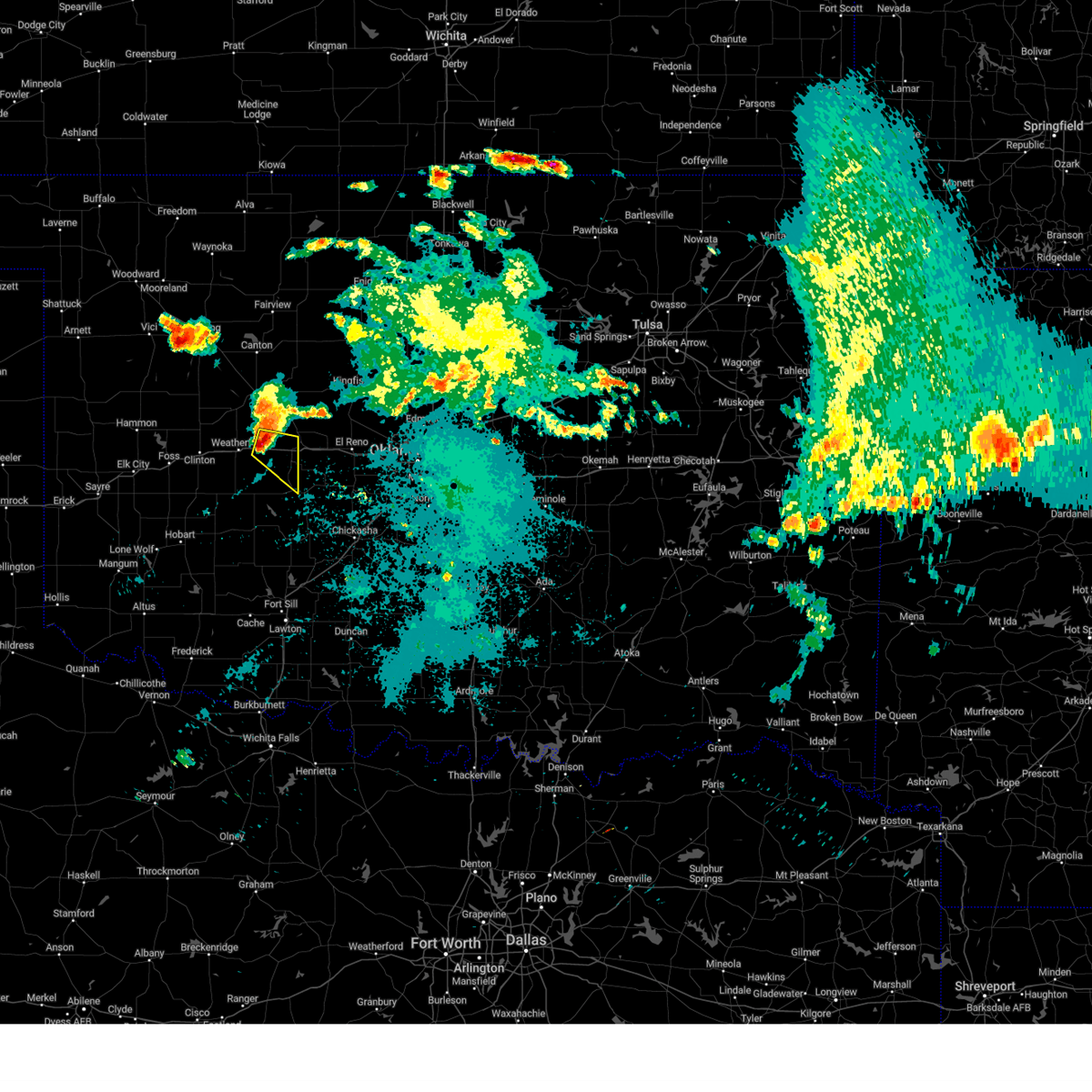 Interactive Hail Maps Hail Map for Binger, OK