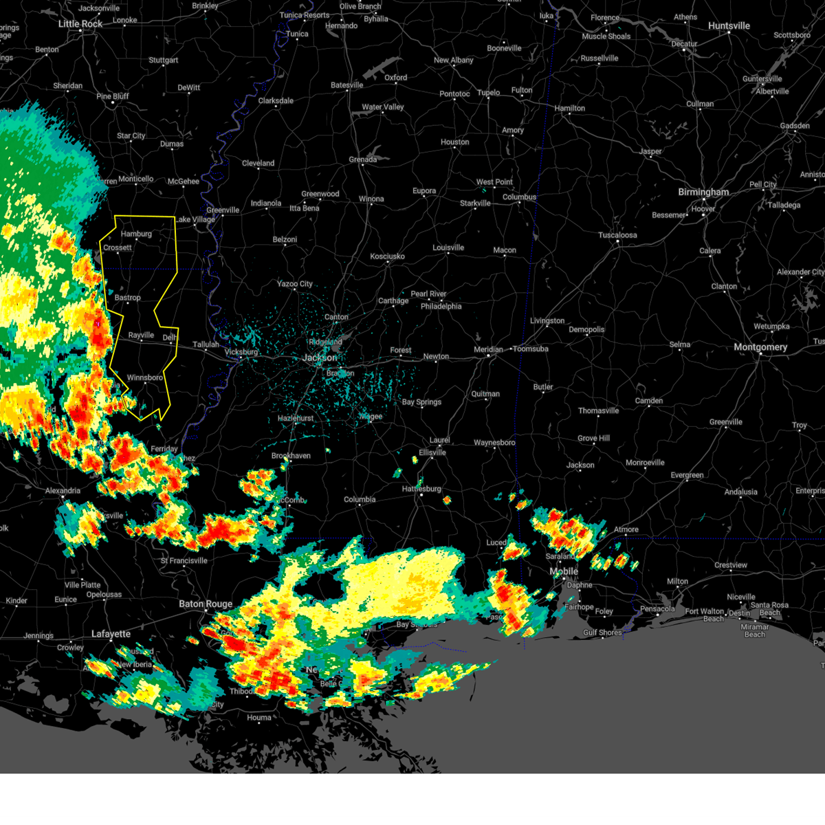 Interactive Hail Maps Hail Map for Mangham, LA