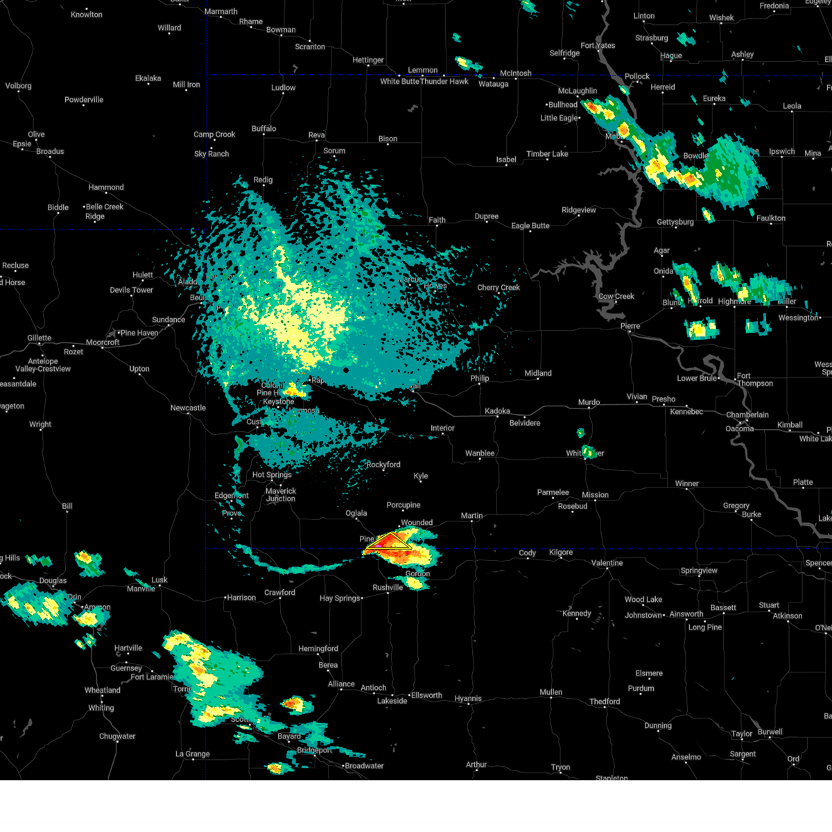 Interactive Hail Maps Hail Map for Pine Ridge, SD