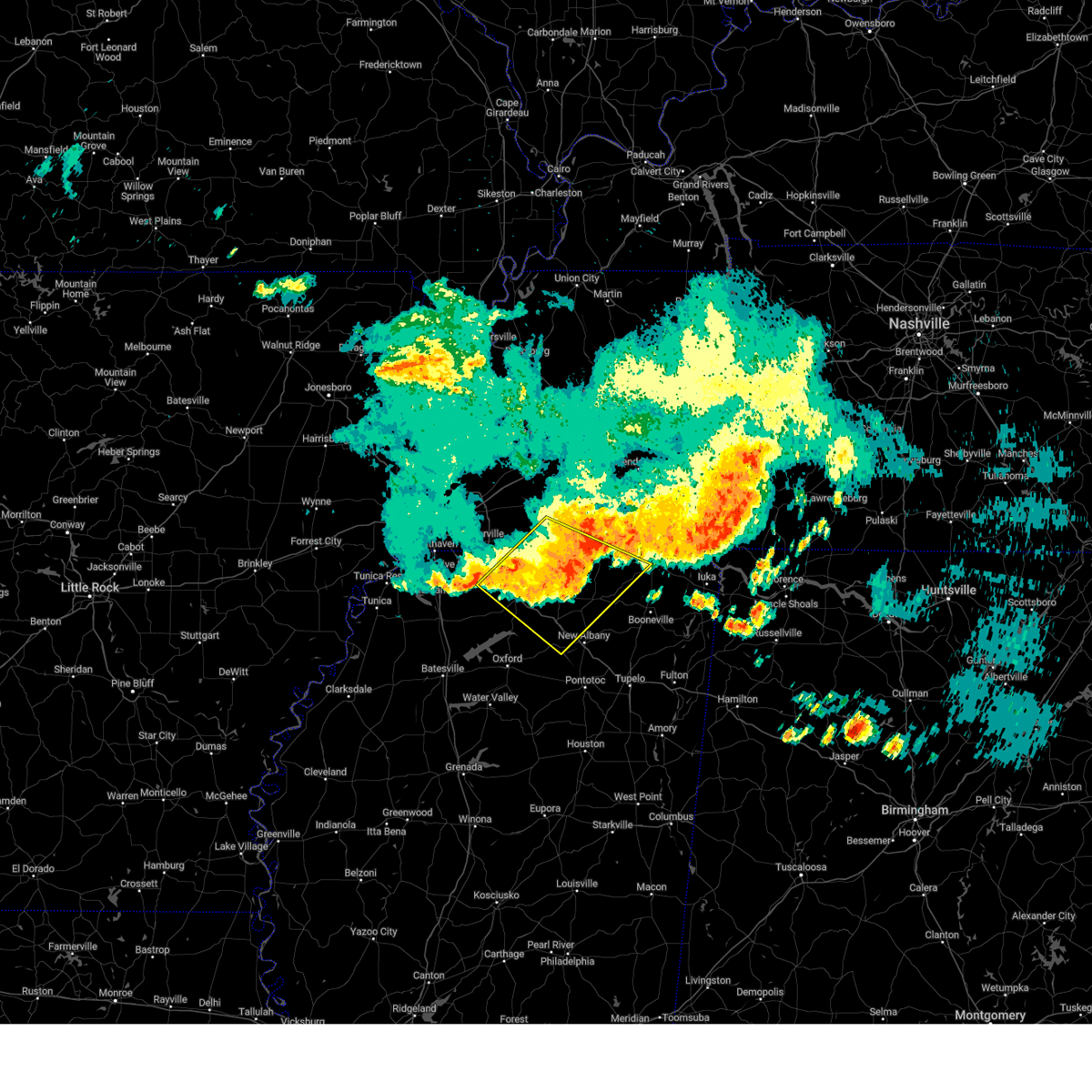 Interactive Hail Maps Hail Map for Potts Camp, MS