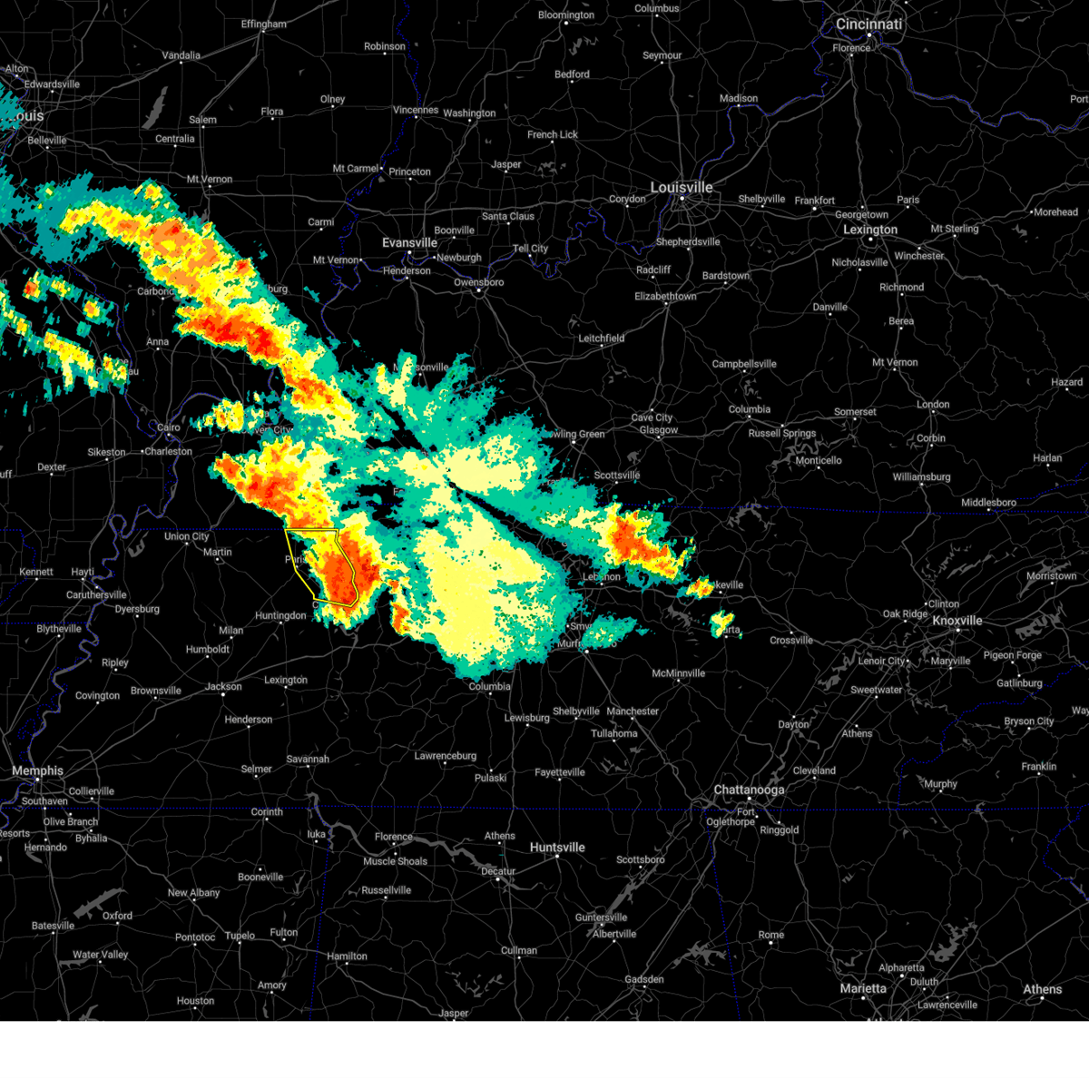 Interactive Hail Maps Hail Map for Puryear, TN