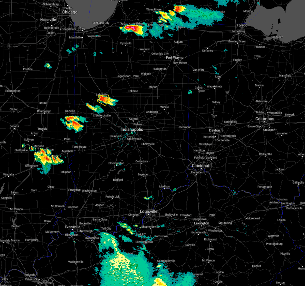 Interactive Hail Maps Hail Map for Lafayette, IN
