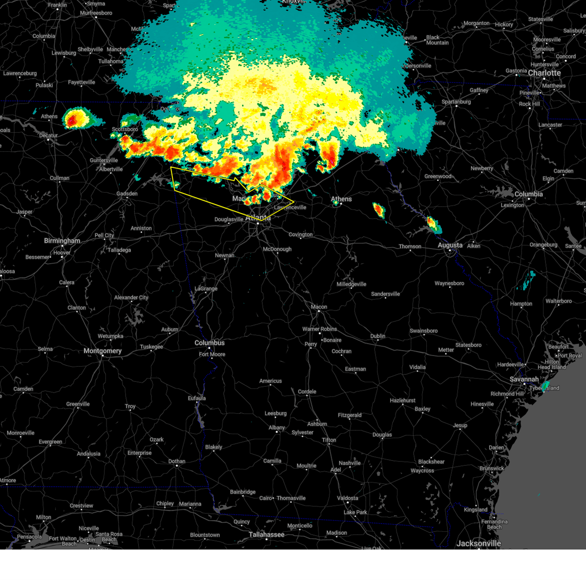 Interactive Hail Maps Hail Map for Powder Springs, GA