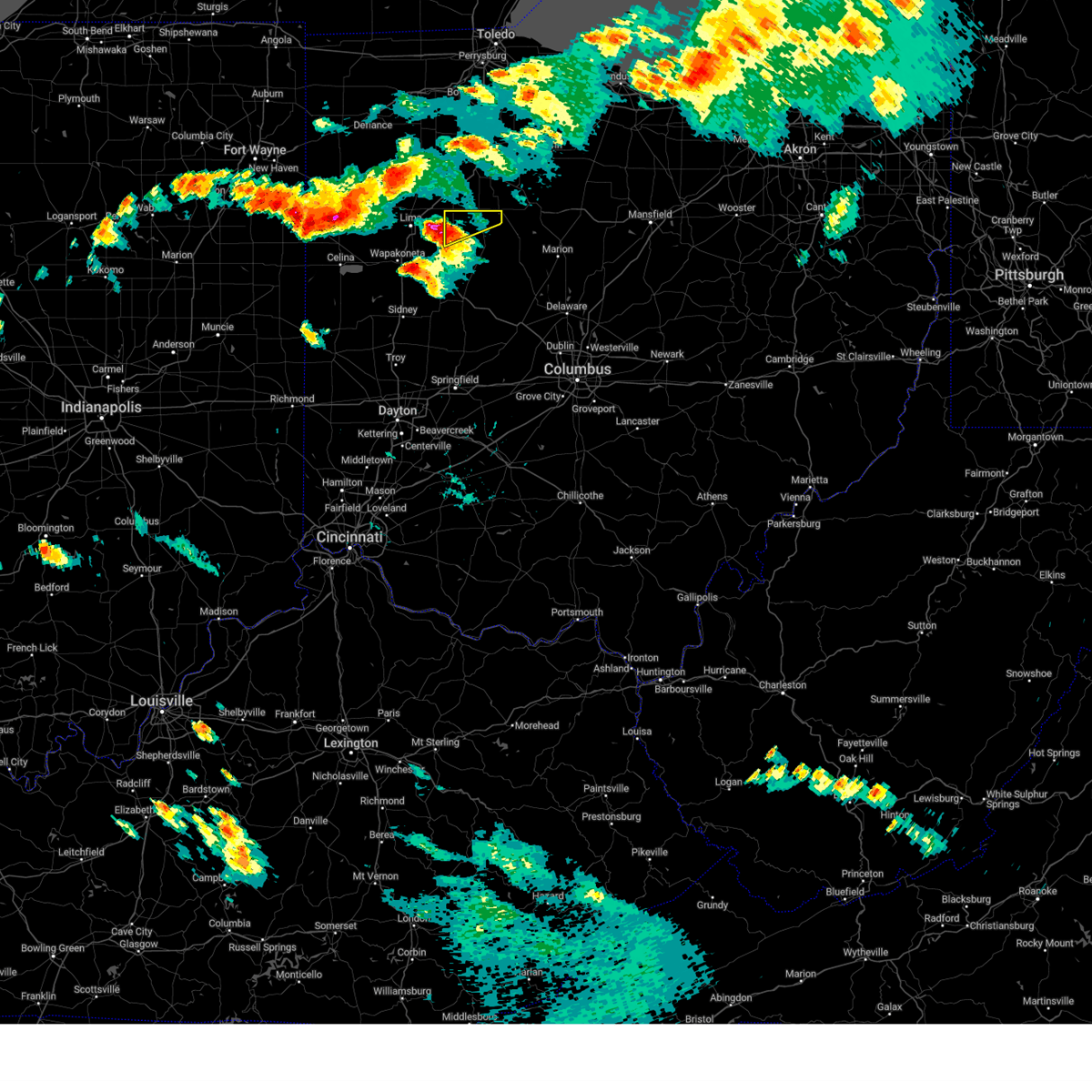 Interactive Hail Maps Hail Map for Alger, OH