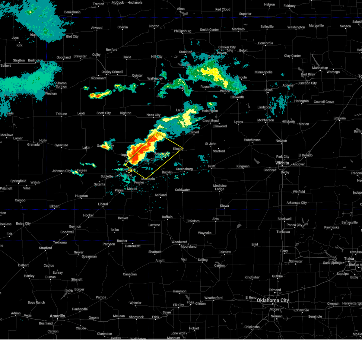 Interactive Hail Maps Hail Map for Kinsley, KS