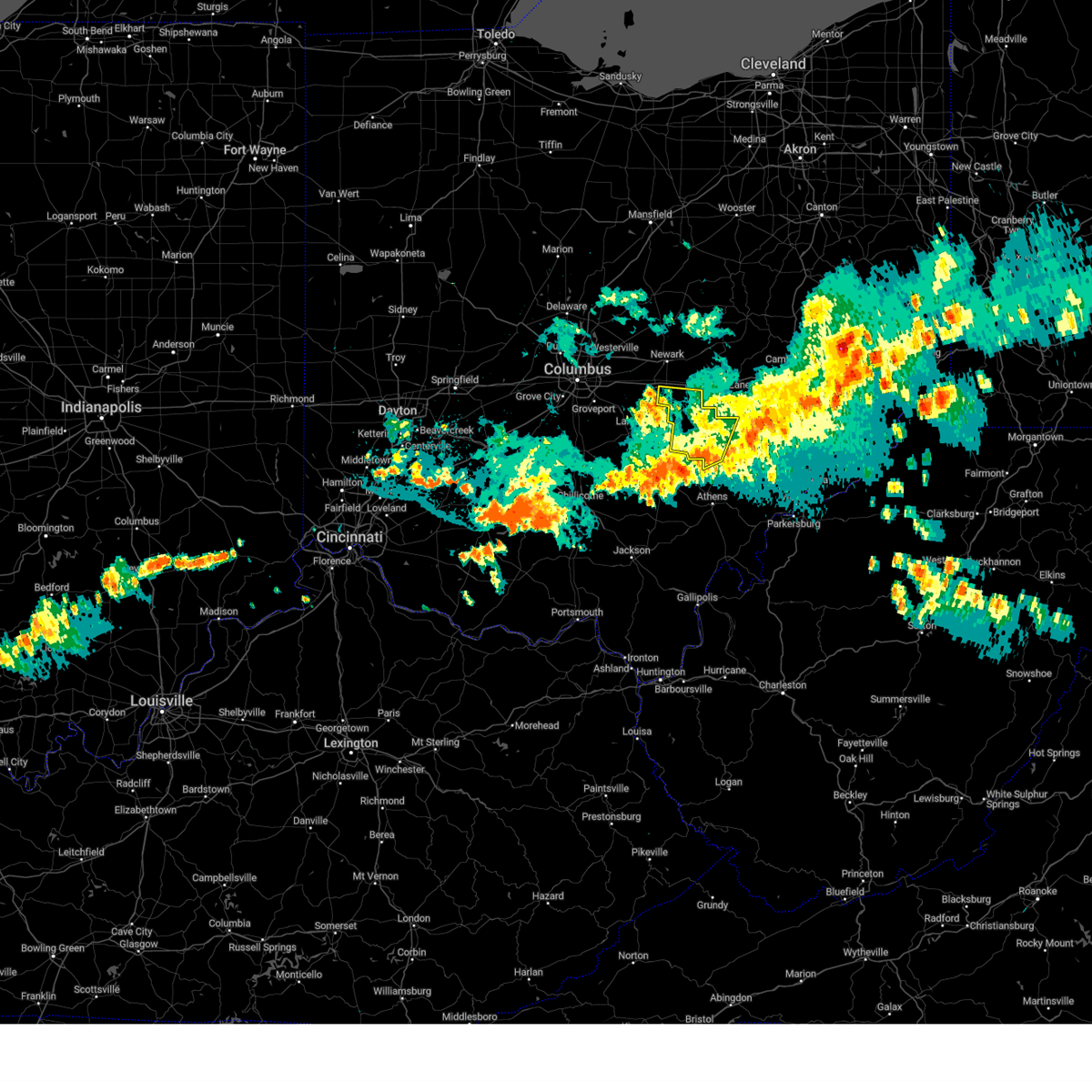 Interactive Hail Maps Hail Map for Thornville, OH