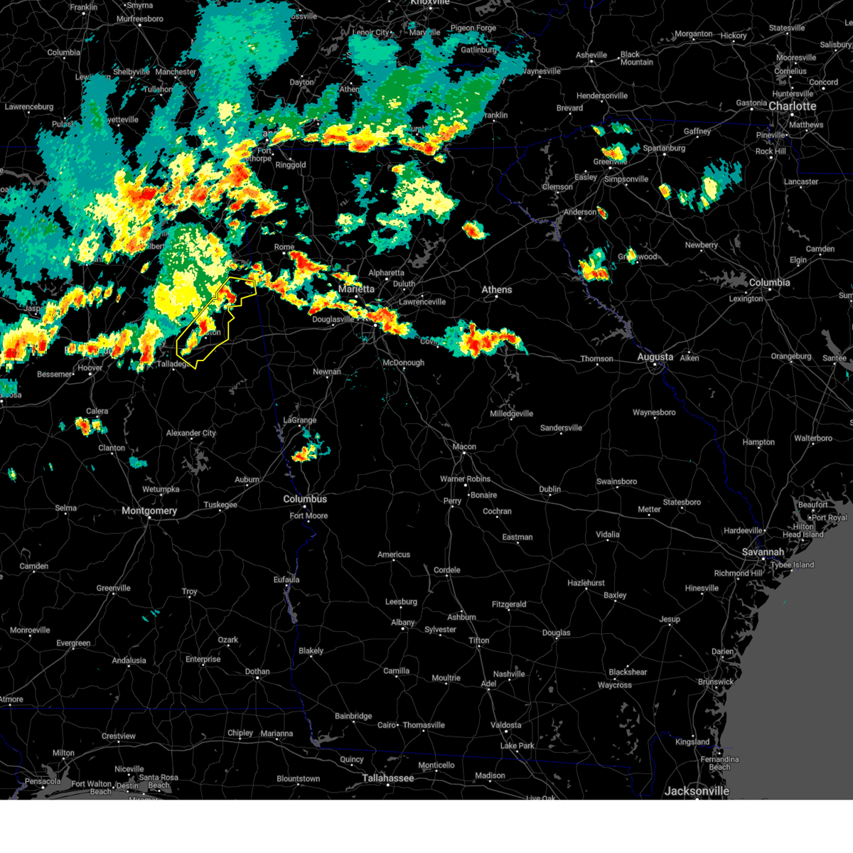 Interactive Hail Maps Hail Map for Piedmont, AL