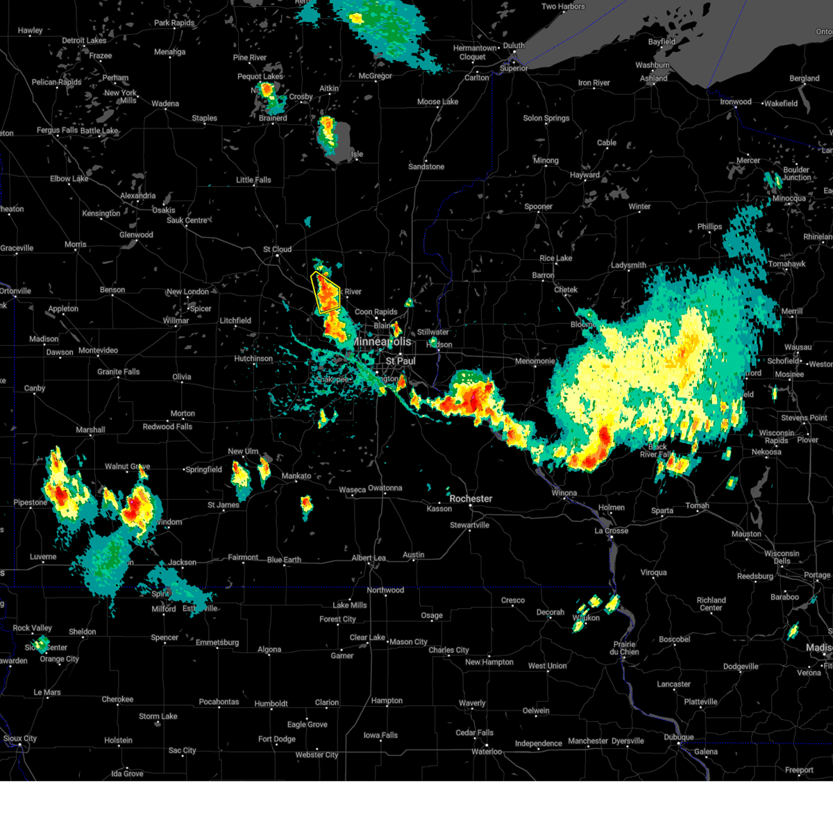 Interactive Hail Maps Hail Map for Monticello, MN