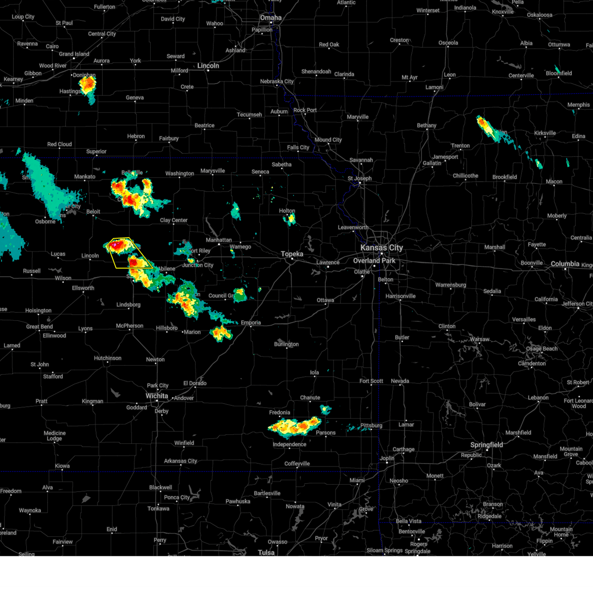 Interactive Hail Maps Hail Map for Bennington, KS