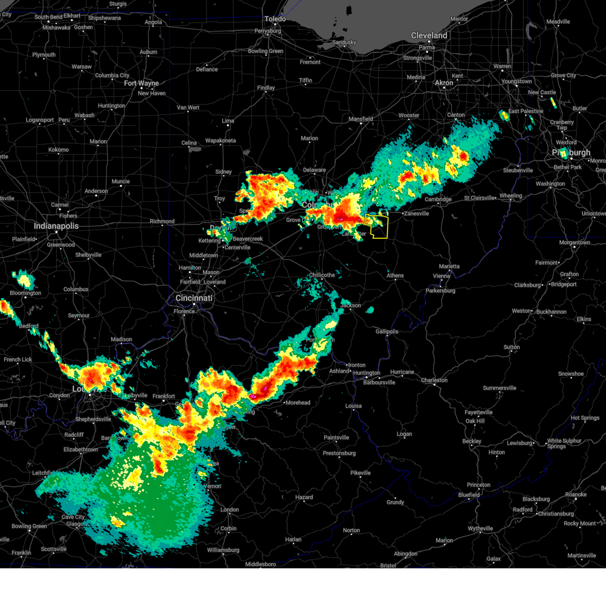 Interactive Hail Maps Hail Map for Thornville, OH