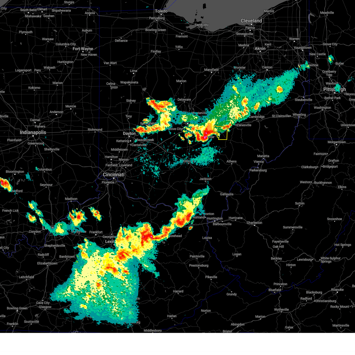 Interactive Hail Maps Hail Map for Thornville, OH