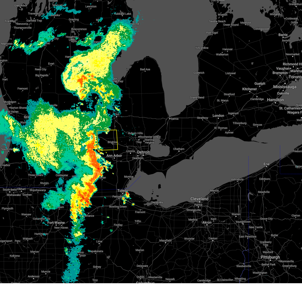 Interactive Hail Maps Hail Map for Pinckney, MI