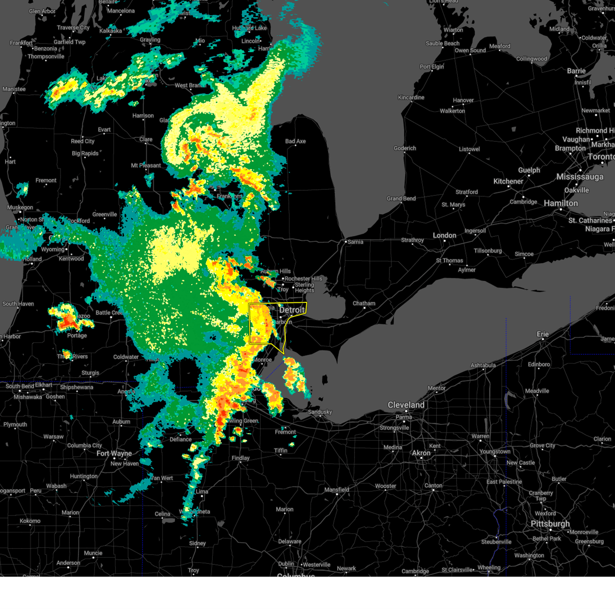 Interactive Hail Maps Hail Map for Detroit, MI