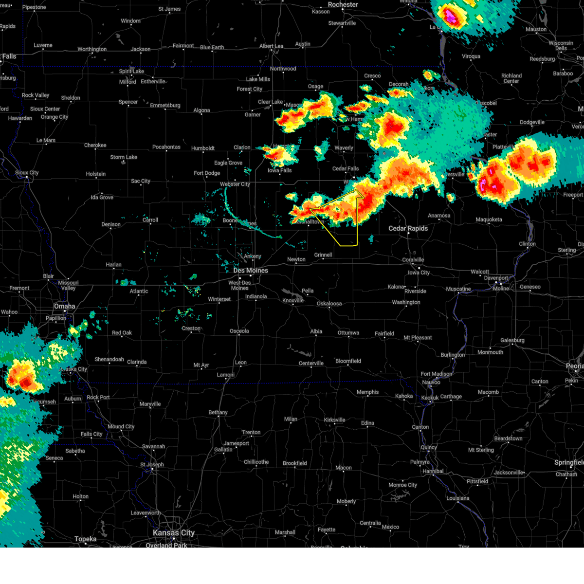 Interactive Hail Maps Hail Map for Traer, IA