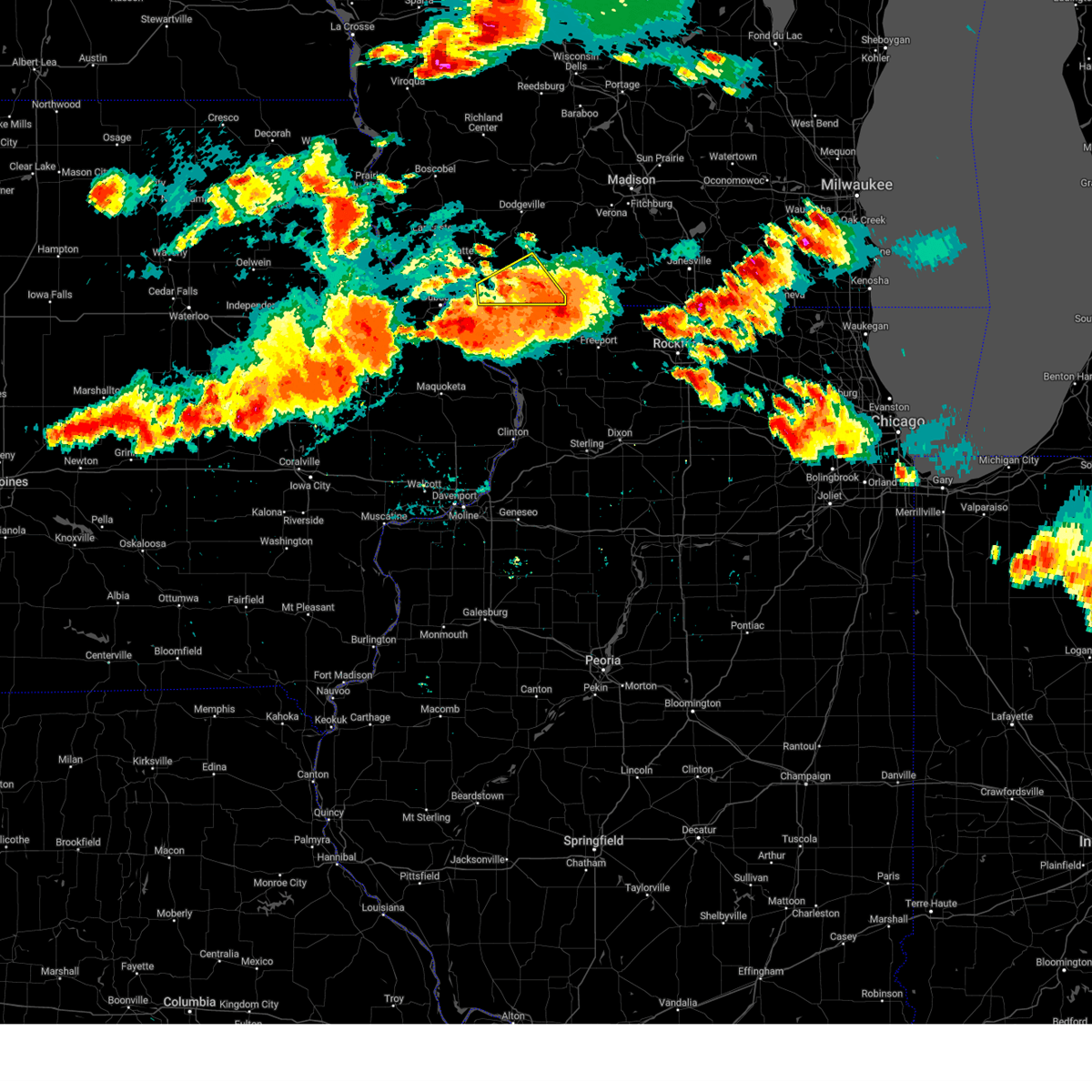 Interactive Hail Maps Hail Map for Darlington, WI