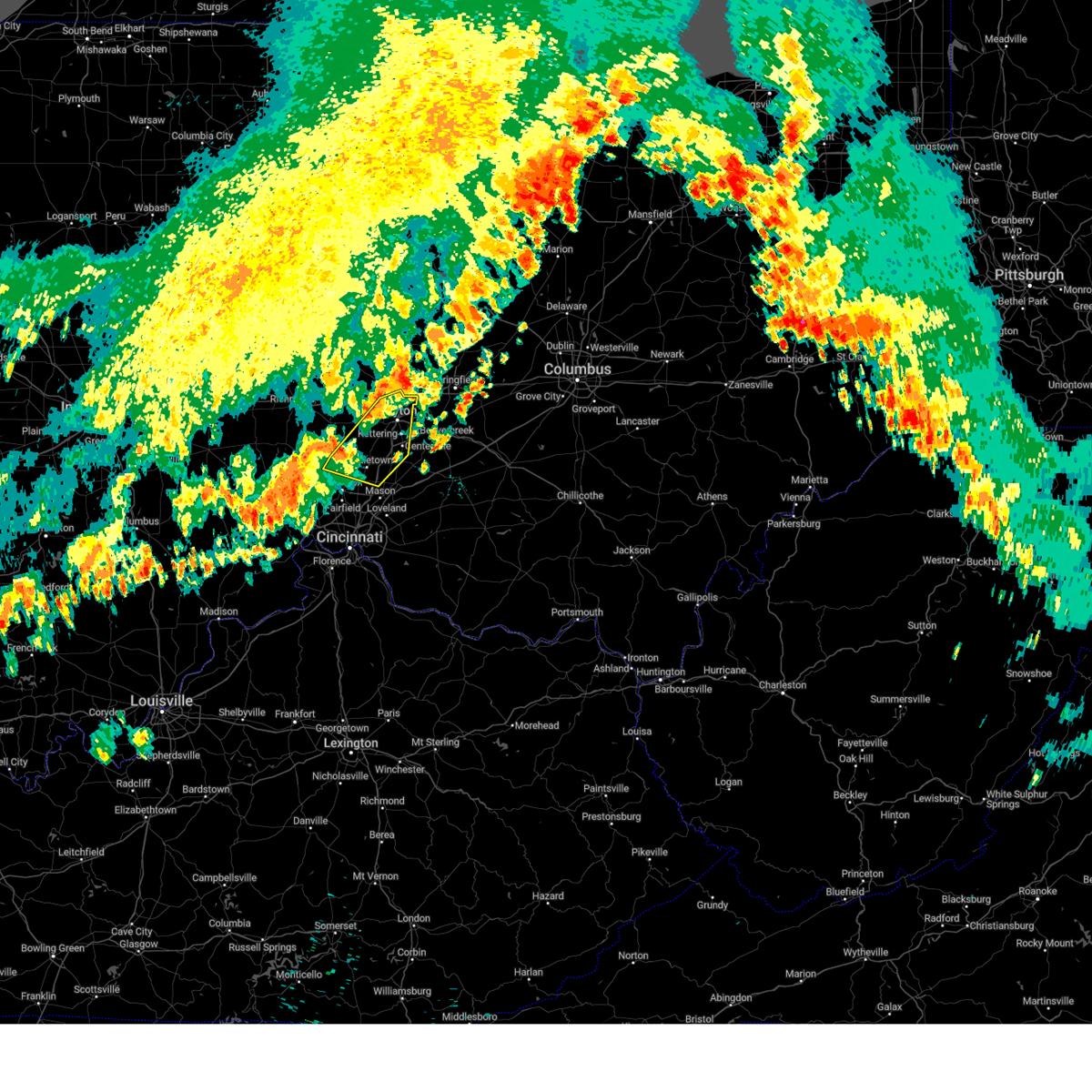 Interactive Hail Maps Hail Map for Middletown, OH