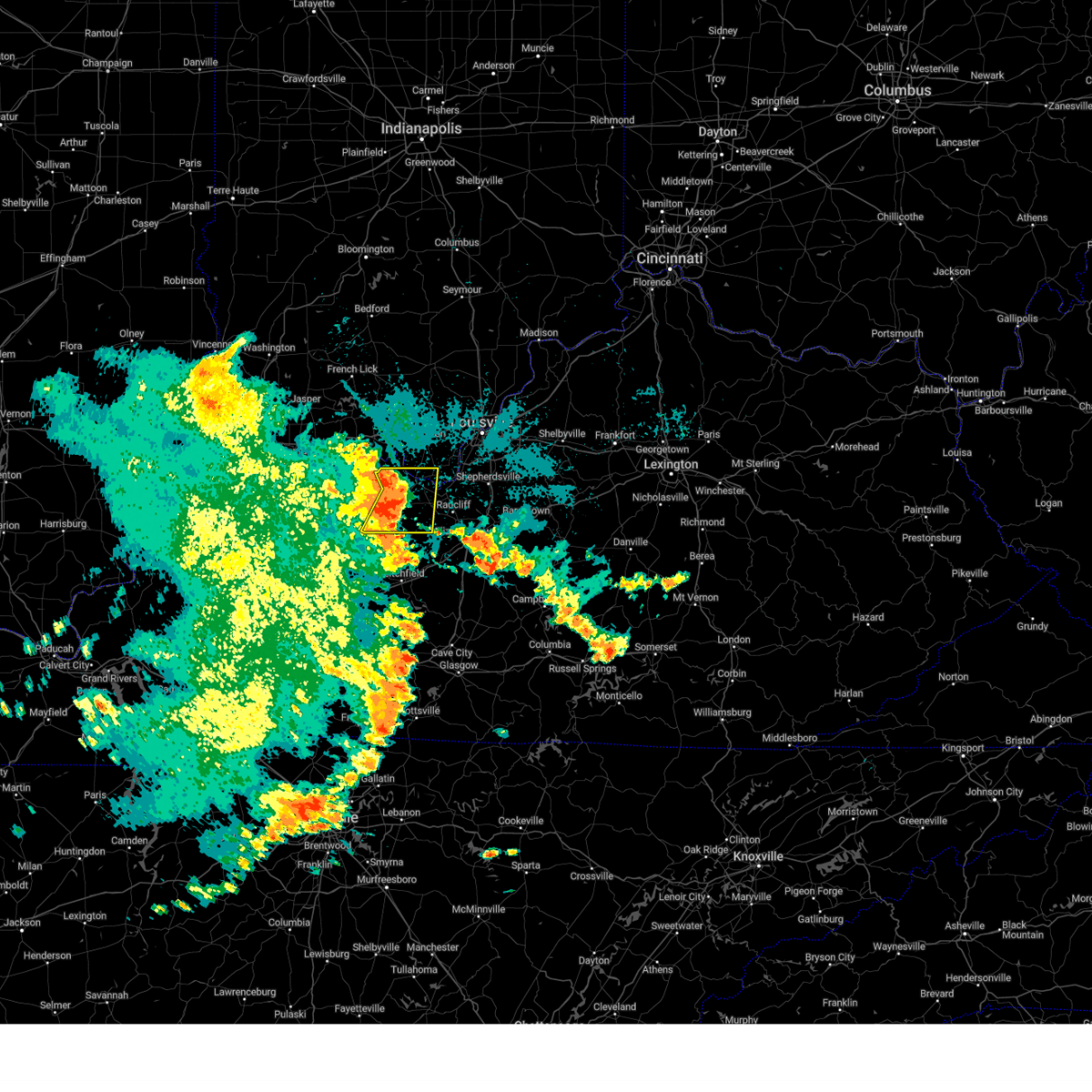 Interactive Hail Maps Hail Map for Irvington, KY