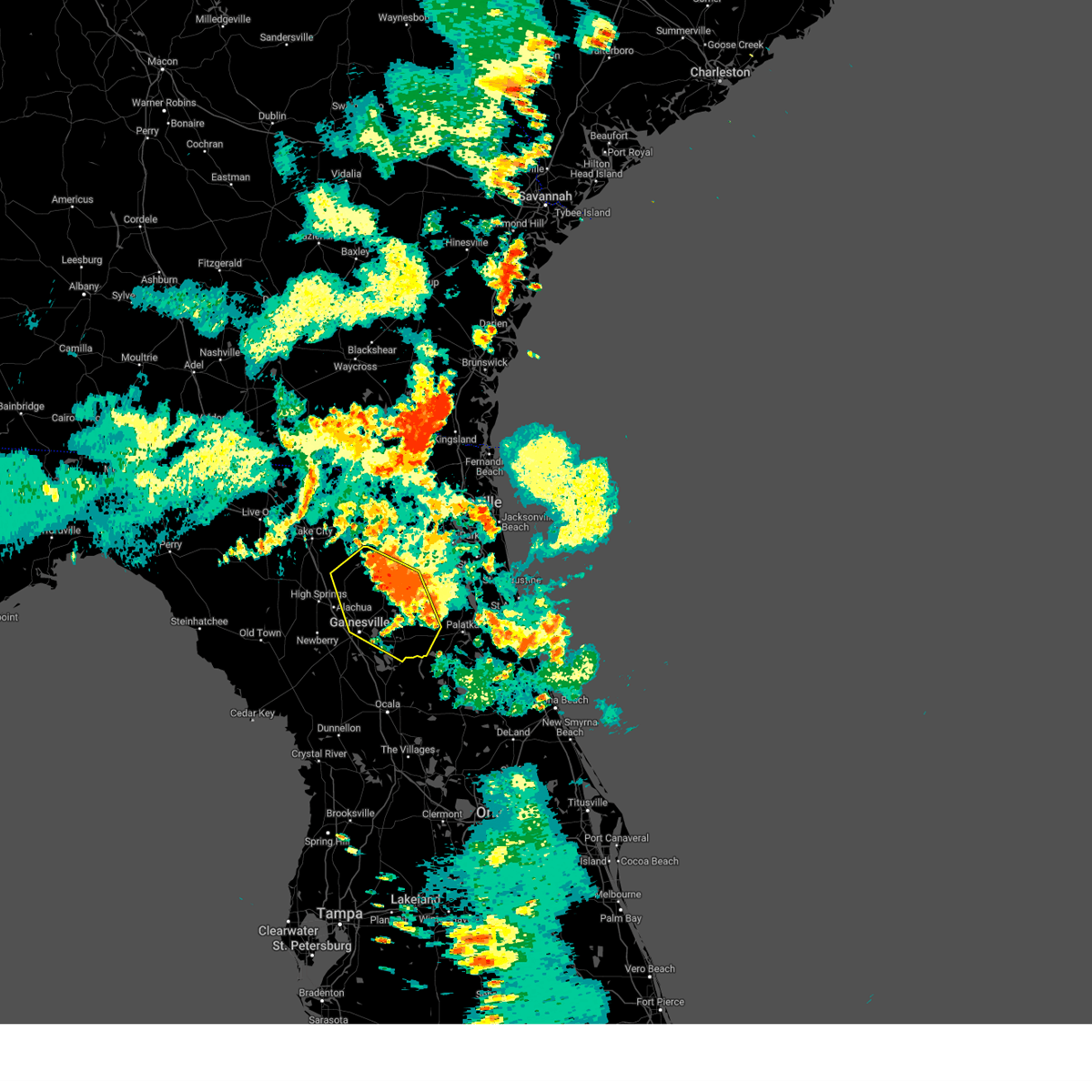 Interactive Hail Maps Hail Map for Brooker, FL