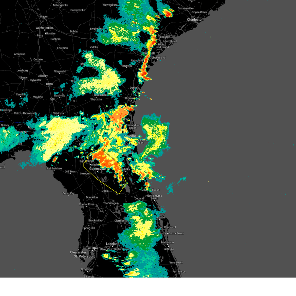 Interactive Hail Maps Hail Map for Brooker, FL