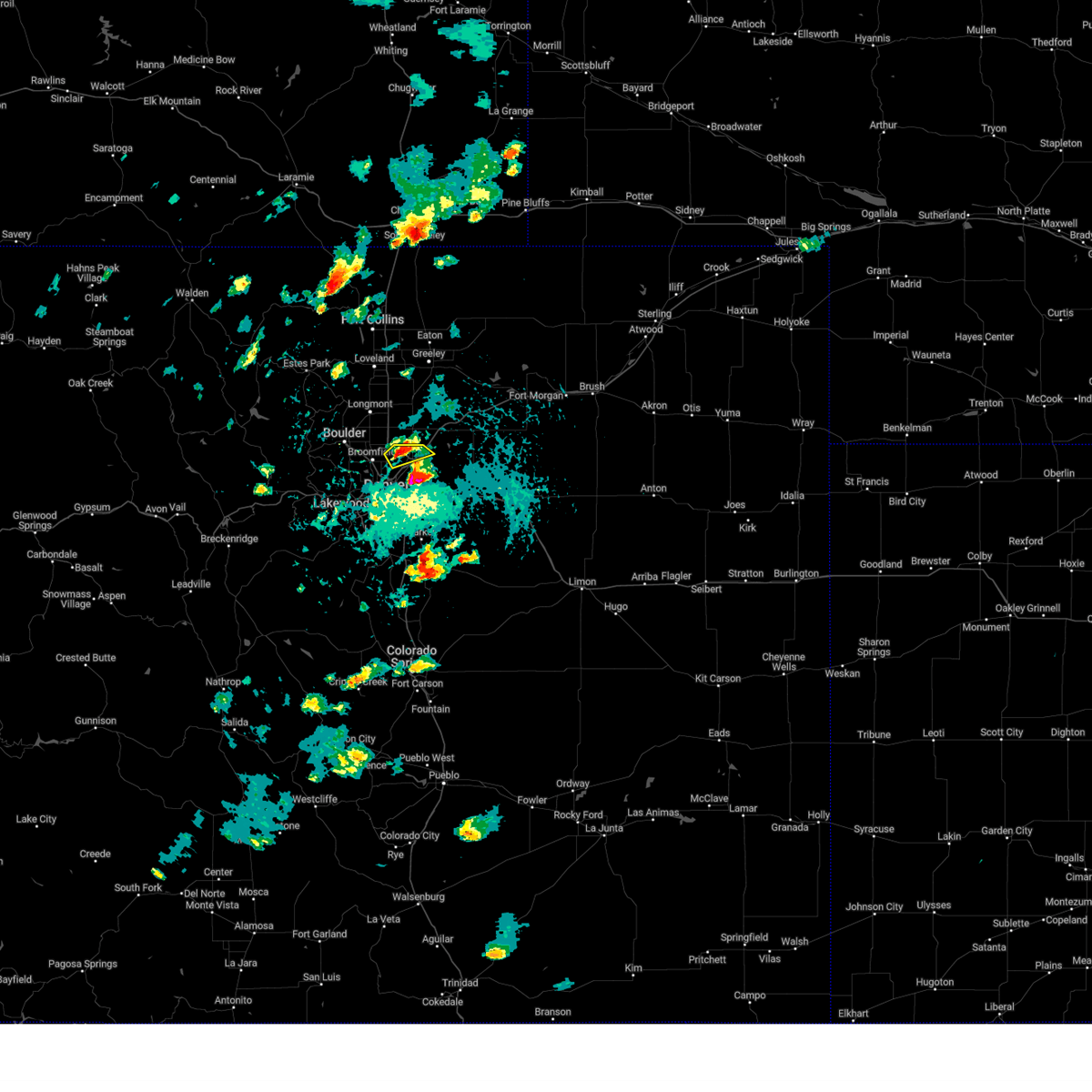 Interactive Hail Maps Hail Map for Thornton, CO