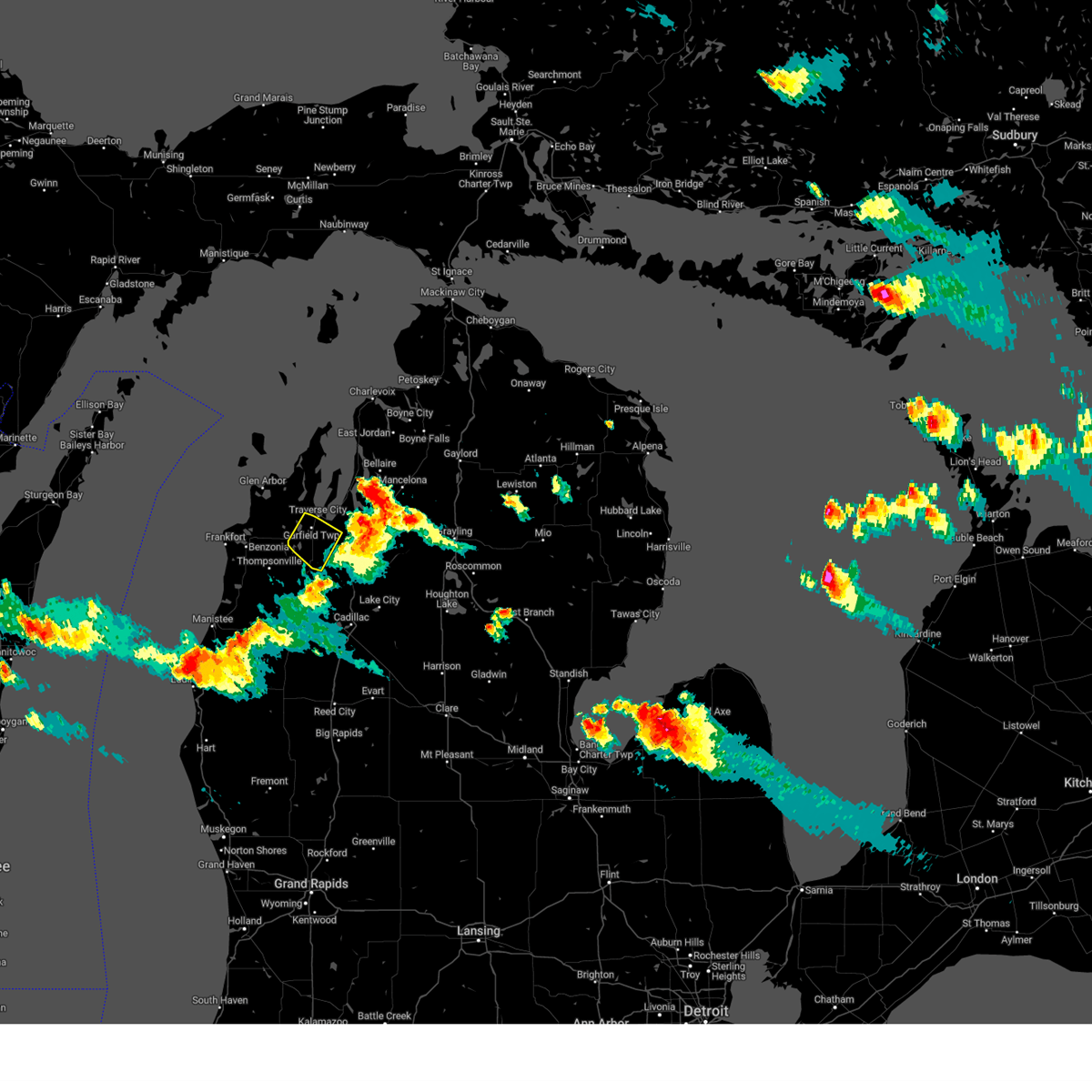 Interactive Hail Maps Hail Map for Kingsley, MI