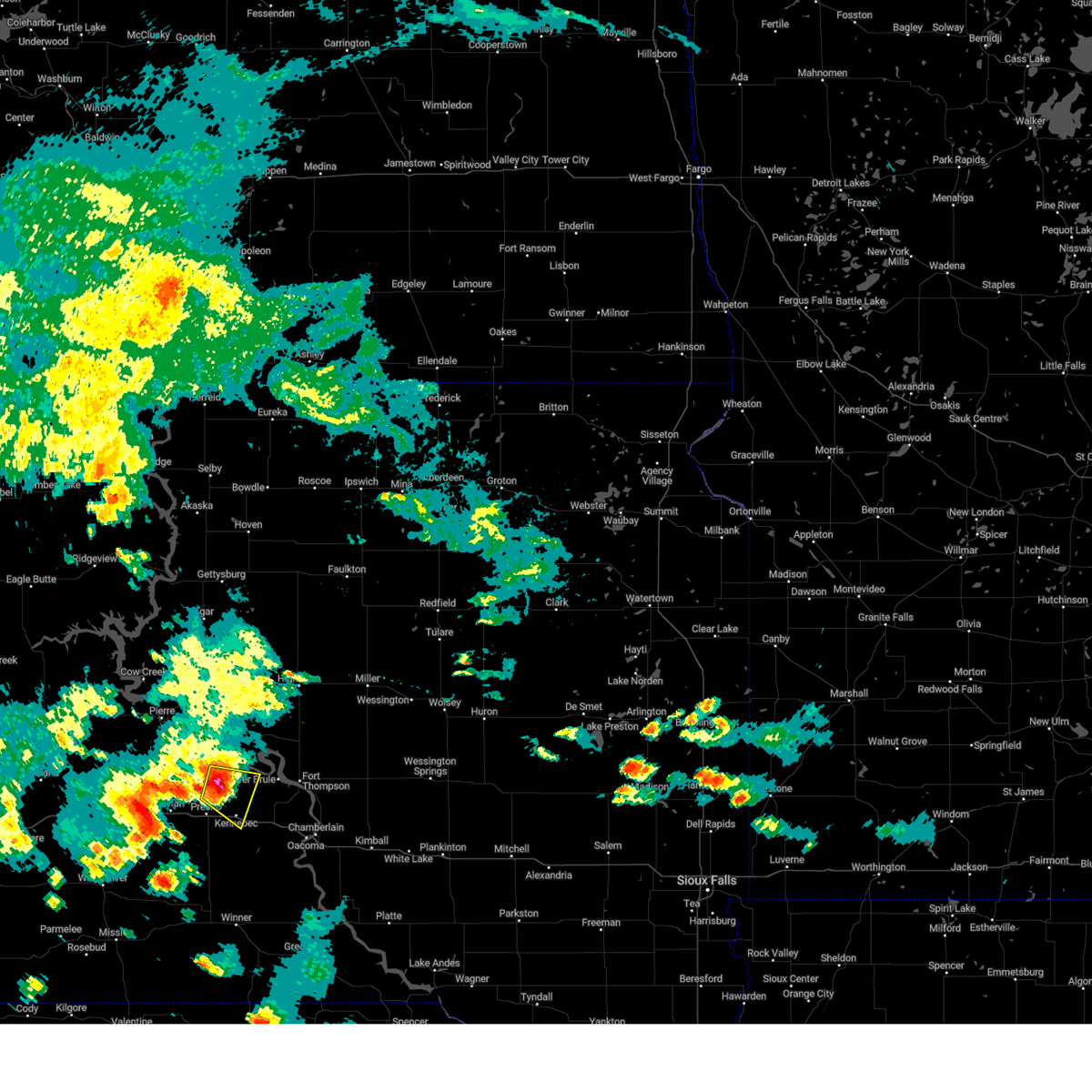 Interactive Hail Maps Hail Map for Kennebec, SD