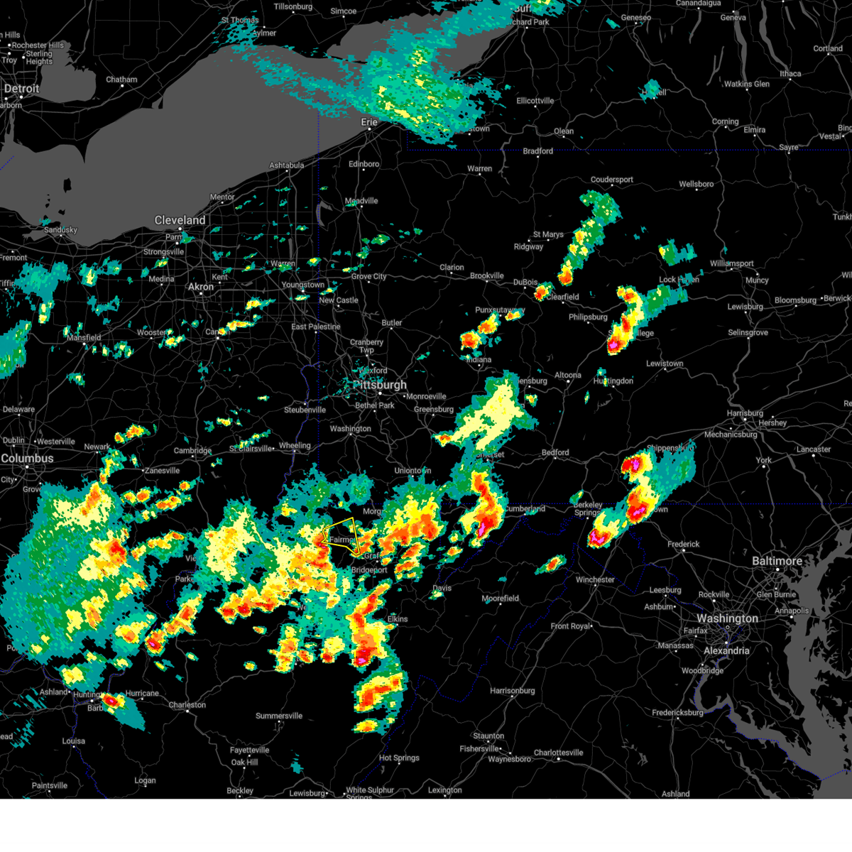Interactive Hail Maps Hail Map for Fairmont, WV