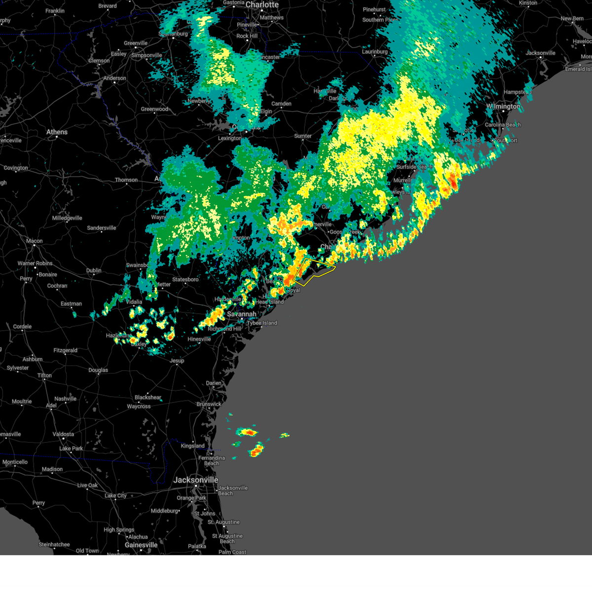 Interactive Hail Maps Hail Map for Edisto Beach, SC