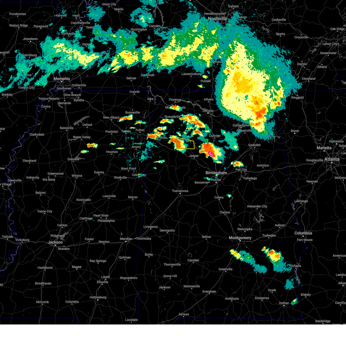 Interactive Hail Maps Hail Map for Haleyville, AL