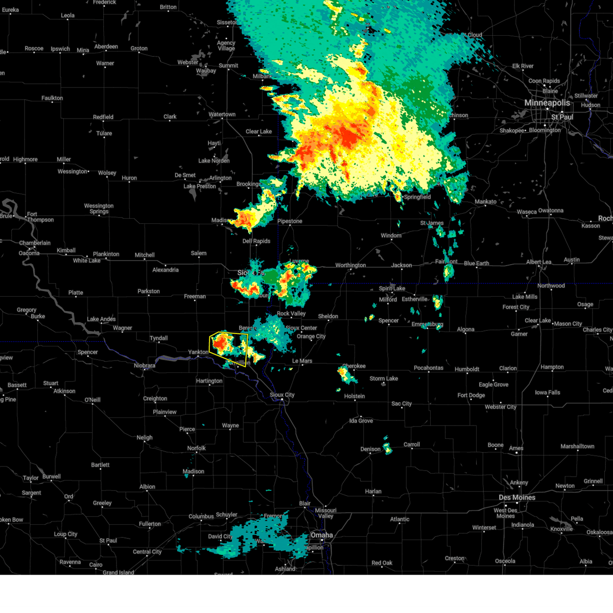 Interactive Hail Maps Hail Map for Gayville, SD