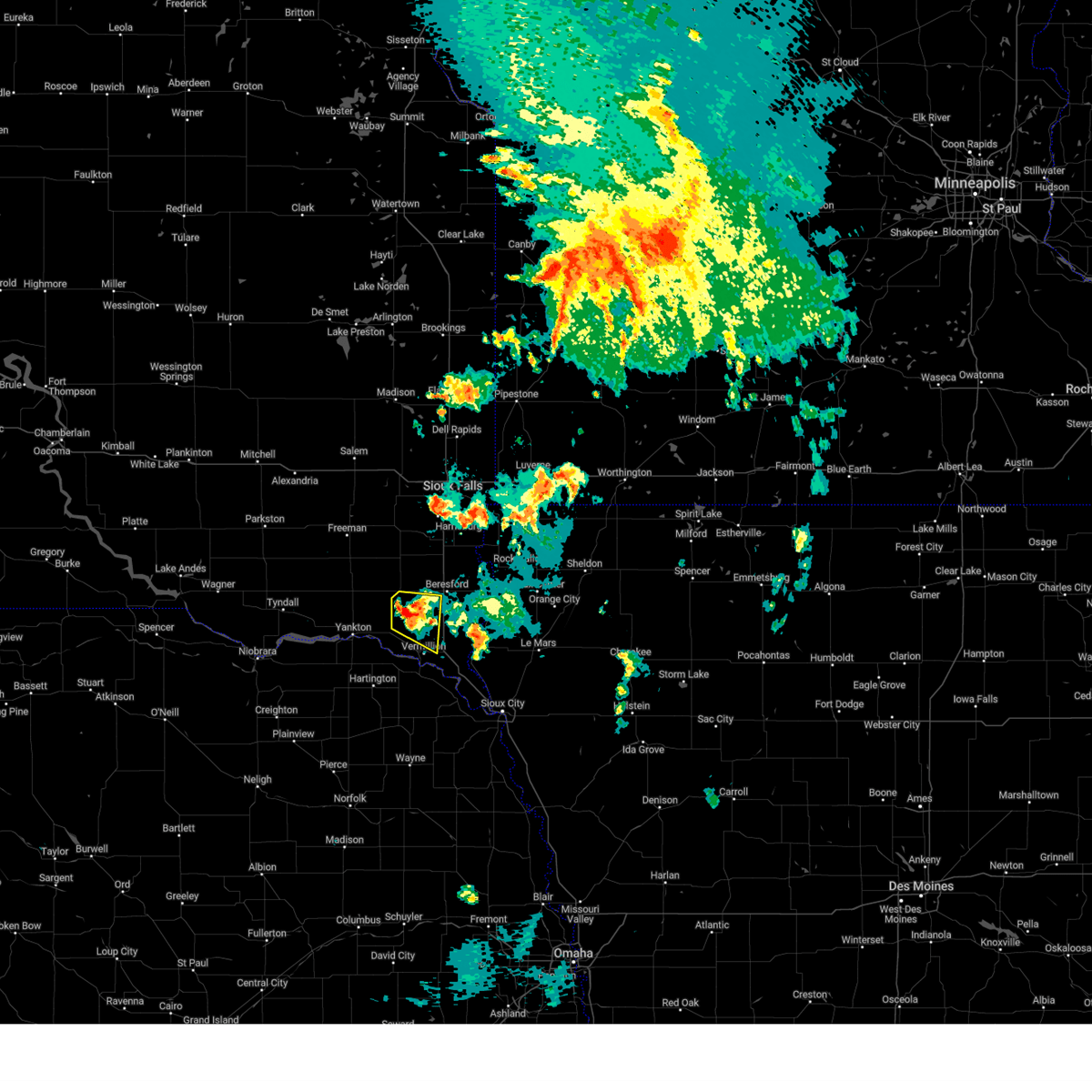 Interactive Hail Maps Hail Map for Wakonda, SD