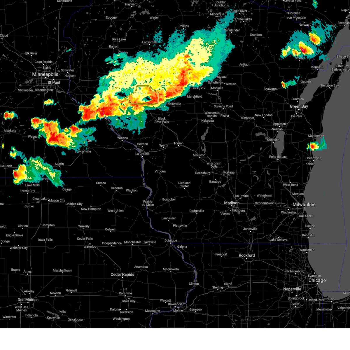 Interactive Hail Maps Hail Map for Eau Claire, WI
