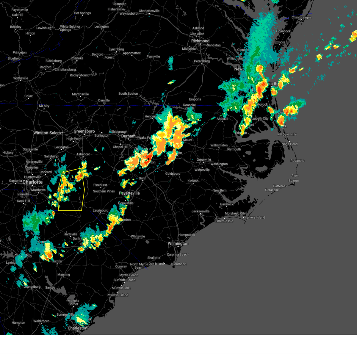 Interactive Hail Maps Hail Map for Albemarle, NC